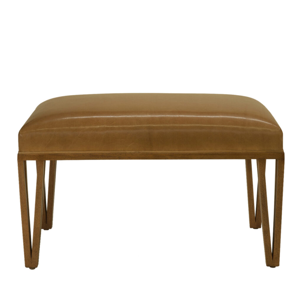 Open Leg Ottoman Mahogany Rose Tarlow