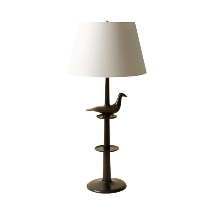 Bronze Bird Candlestick Lamp