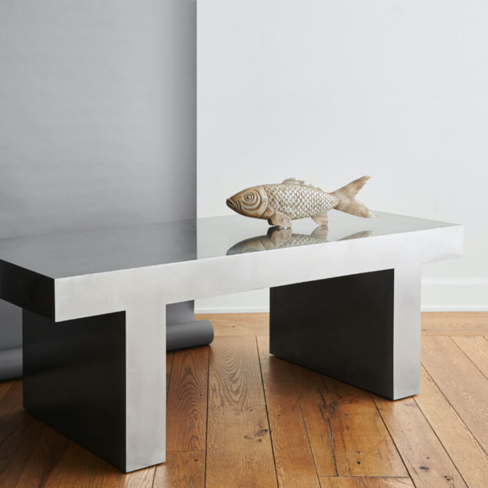 Argent Metal Coffee Table