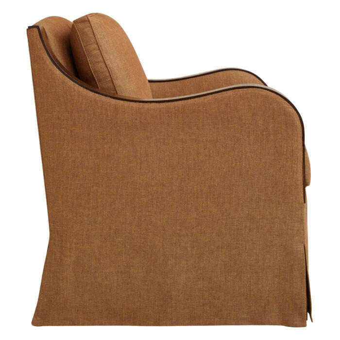 Courbe Skirted Arm Chair Walnut - Image 3