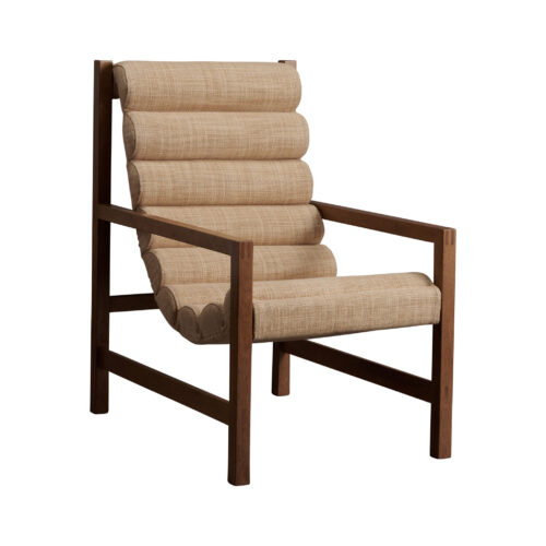 Paco Lounge Chair Wheat Angle