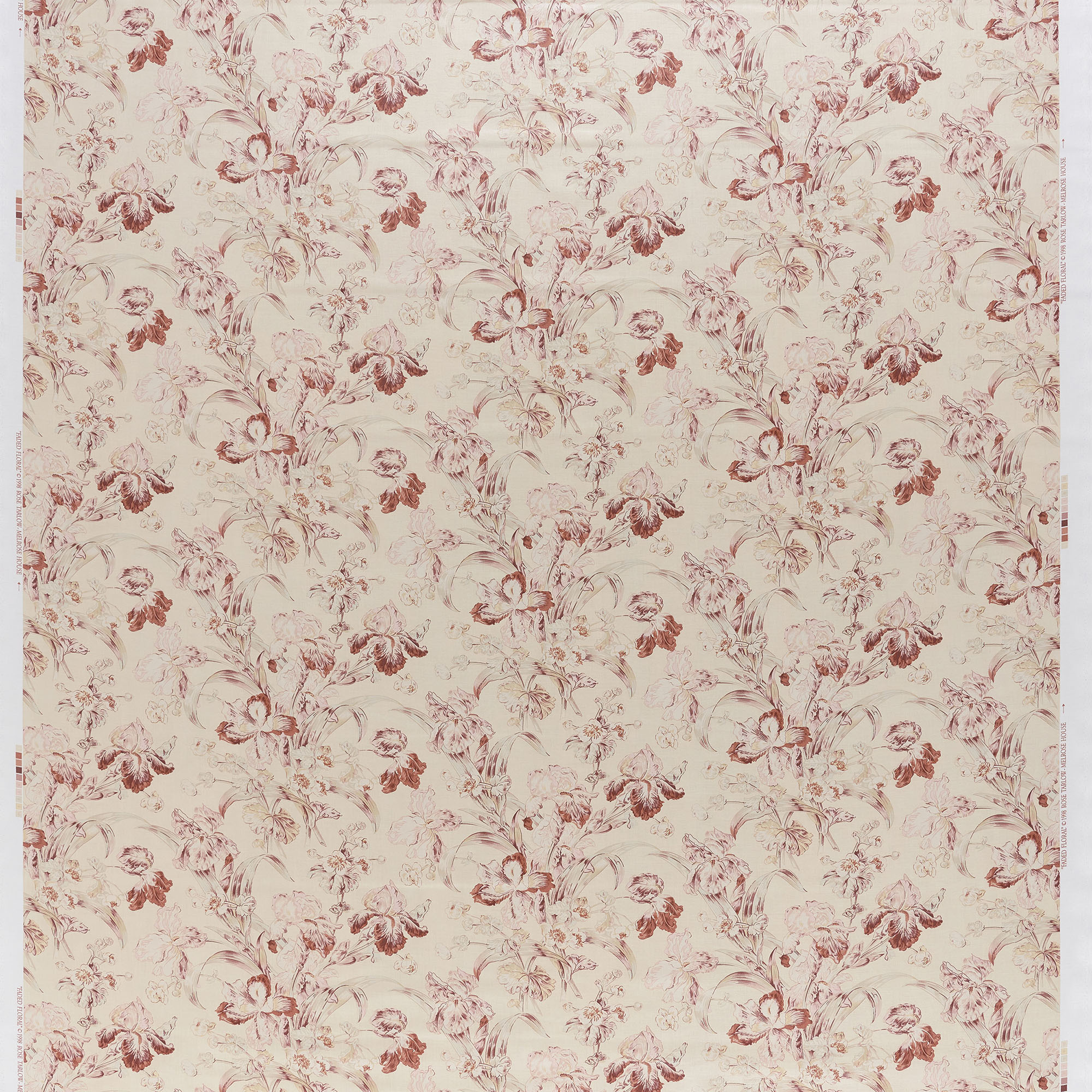 Faded Floral_Claret_Full Repeat