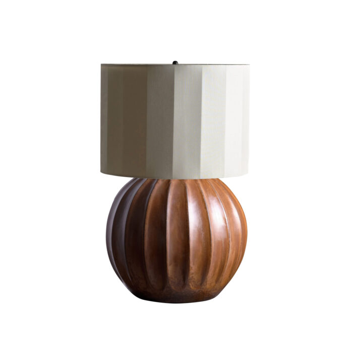 Rond Fluted Table Lamp Honey