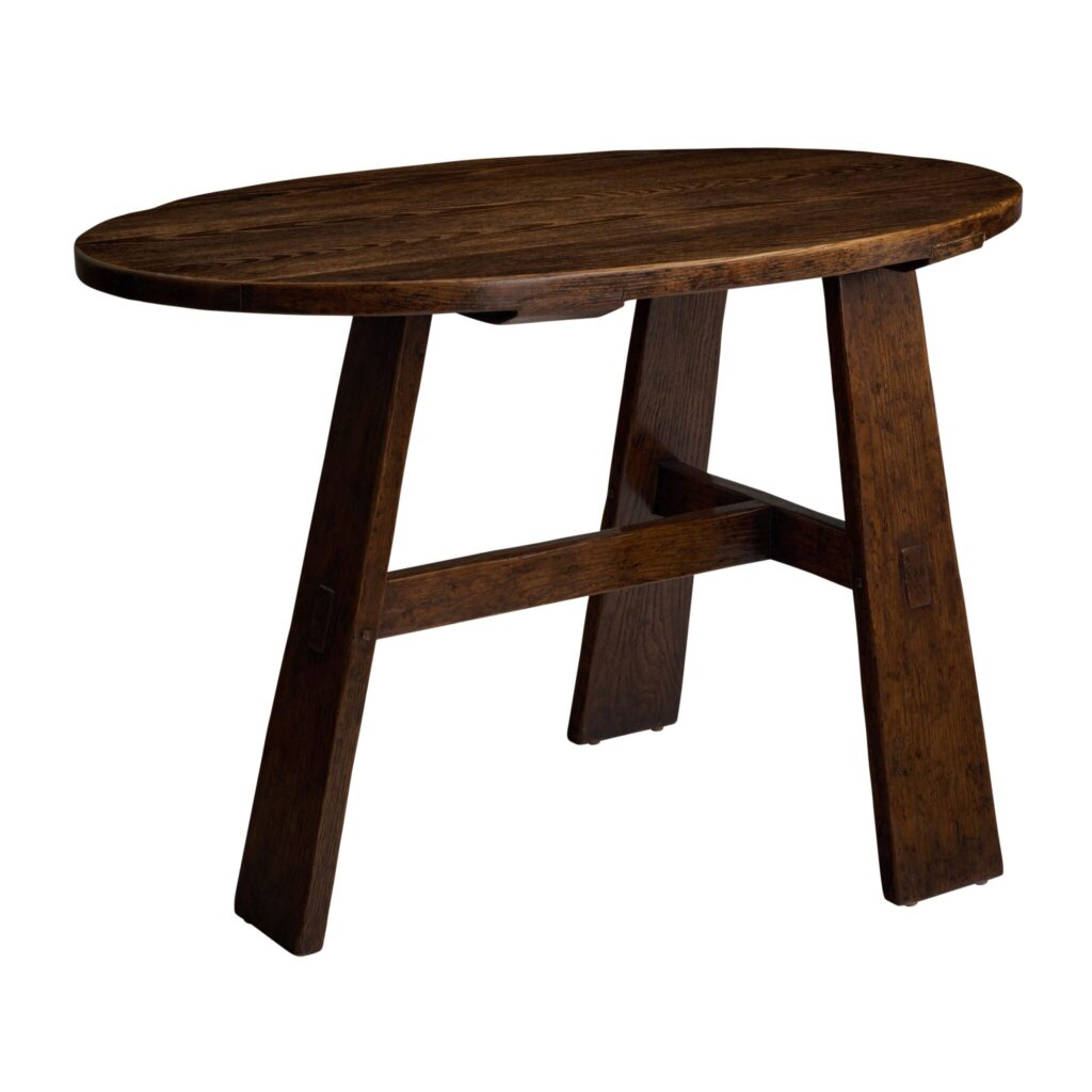AT-2027-DO EGG SIDE TABLE DARK OAK