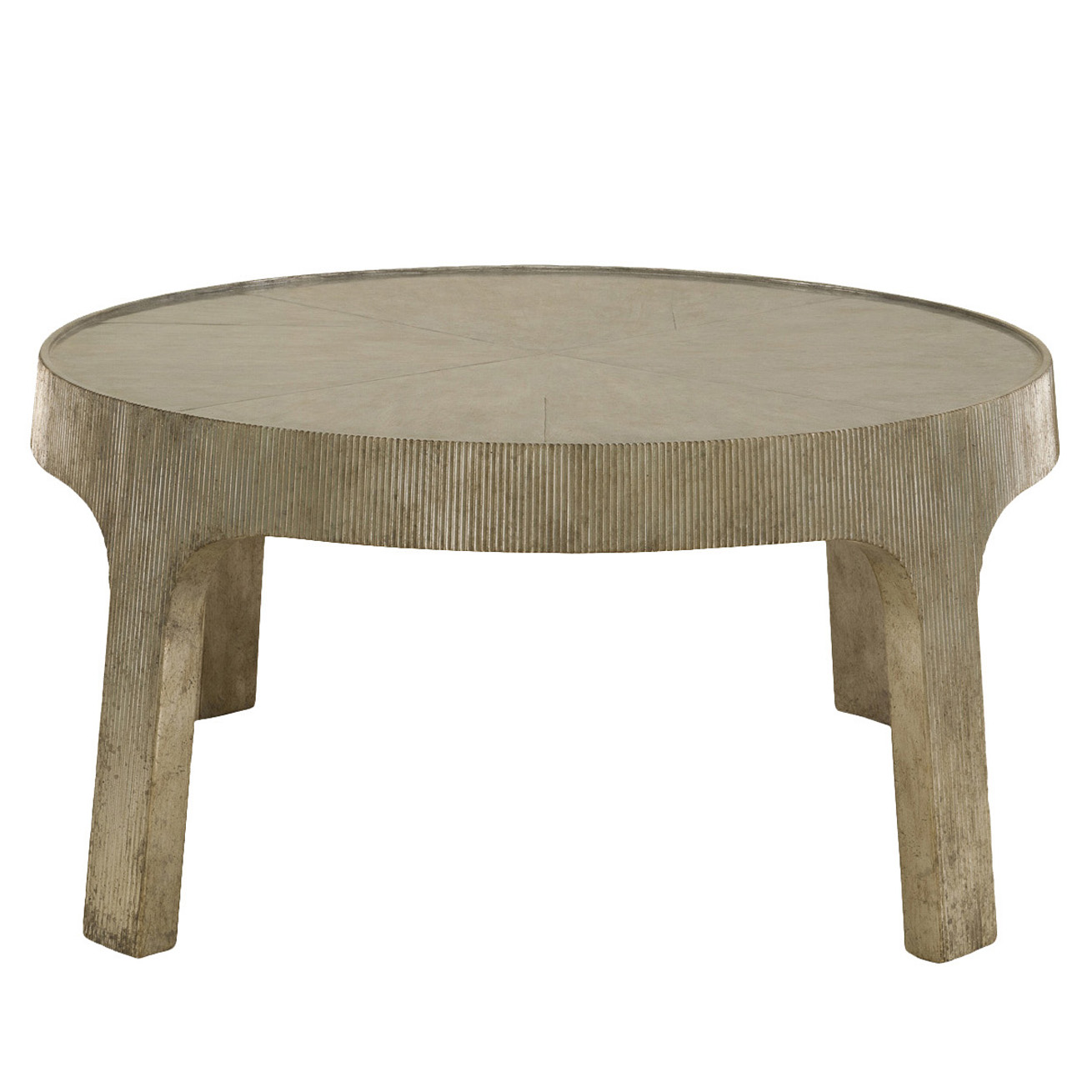 Reeded Bois Coffee Table Silver Reeded Bois Coffee Table Silver