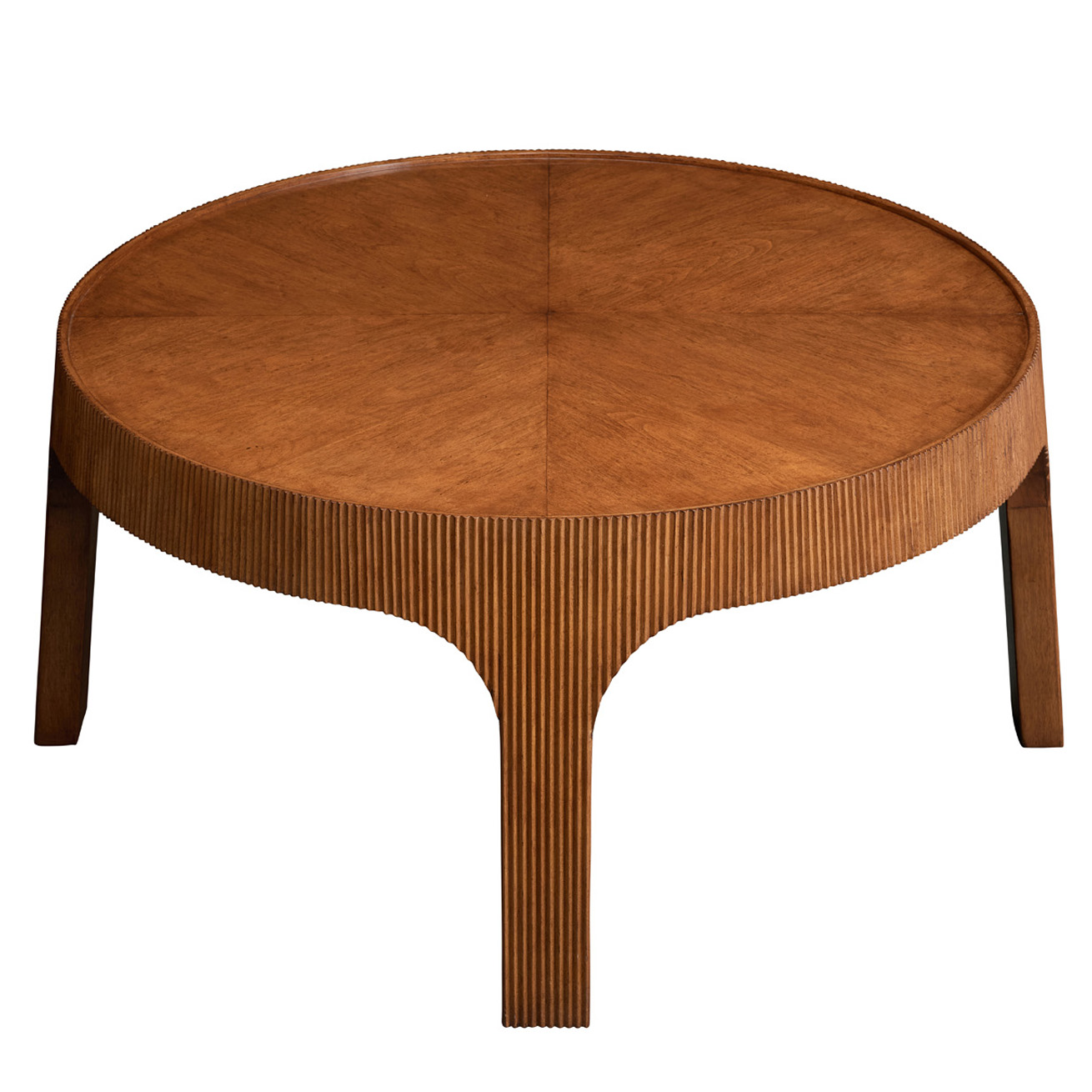 Reeded Bois Coffee Table Walnut Reeded Bois Coffee Table Walnut